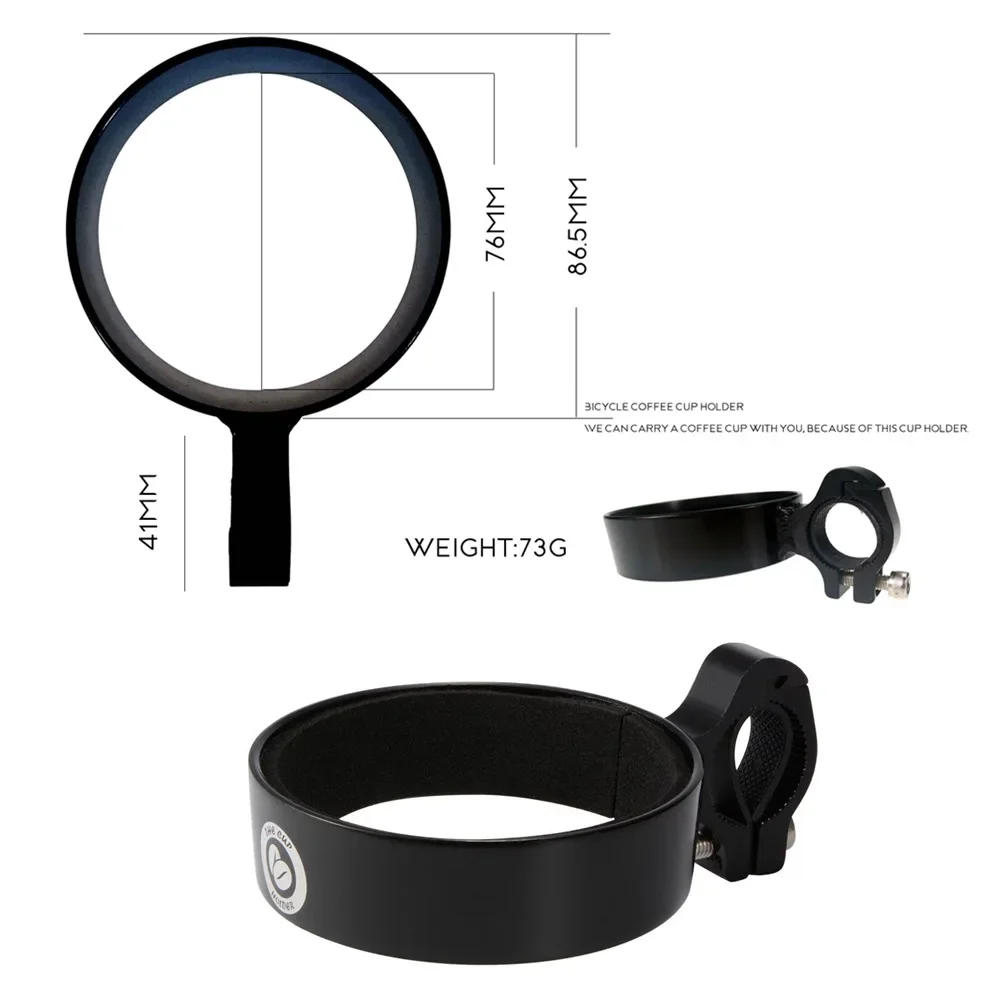 Description Picture 5 of itemNew Bicycle Coffee Cup Holder/Milk Tea Cup Holder/Aluminum Water Bottle Holder/Beer Holder with Matte Finish