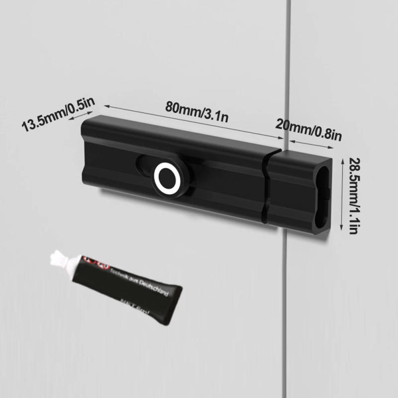 Description Picture 5 of itemNo-Punch Latch Lock Adhesive Latch-Mounted Door Latch Sliding Door Window Catch Lock Buckle Home Improvement Hardware