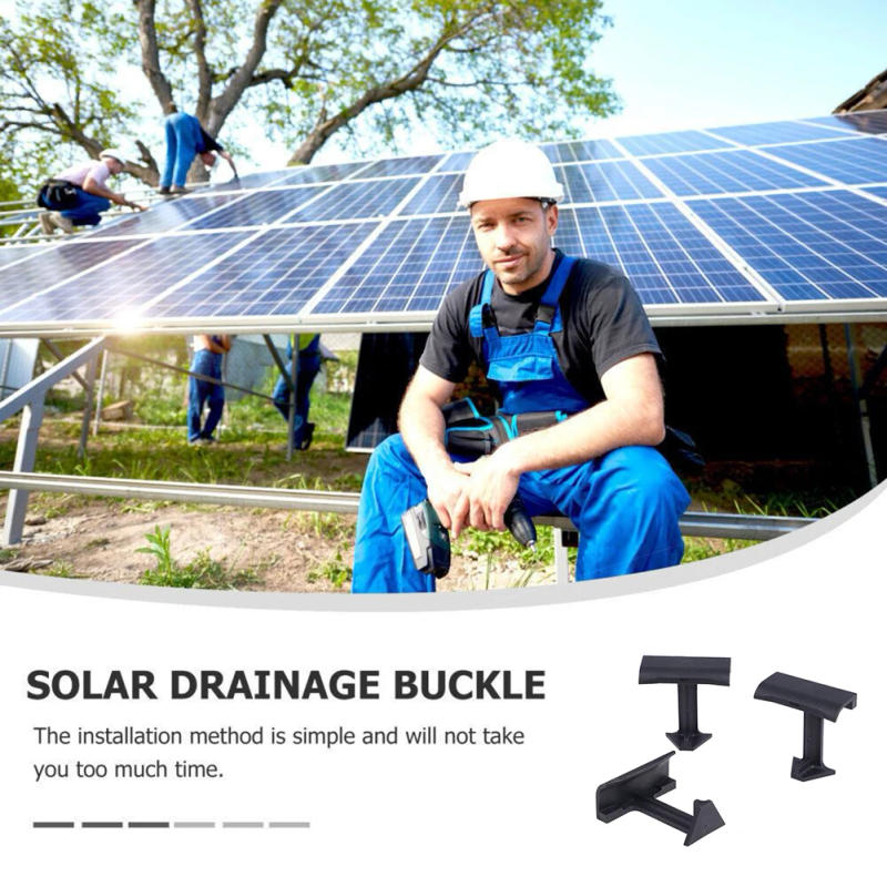 Description Picture 5 of item10Pc PA66 Solar Panel Water Drainage Clips PV Modules Cleaning Clips 30 35 40mm For Water Drain Cleaning Solar Power Parts-Black