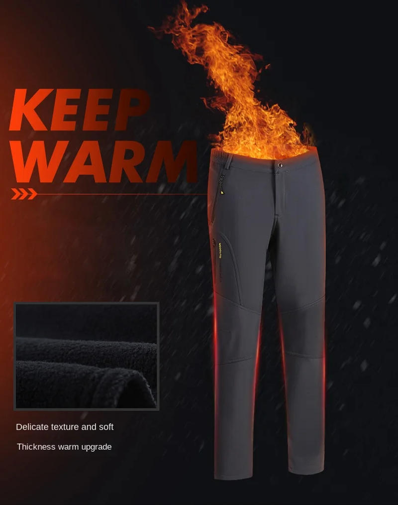 Description Picture 4 of itemCharge pants for men, plush insulation for autumn and winter, oversized outdoor sports, waterproof hiking clothes for women