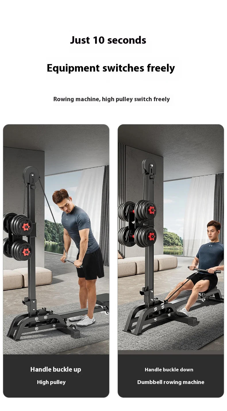 Description Picture 6 of itemRowing Machine Multi Functional Fitness Home Sports Equipment  Foldable Four in One Strength Training Weightlifting Machines