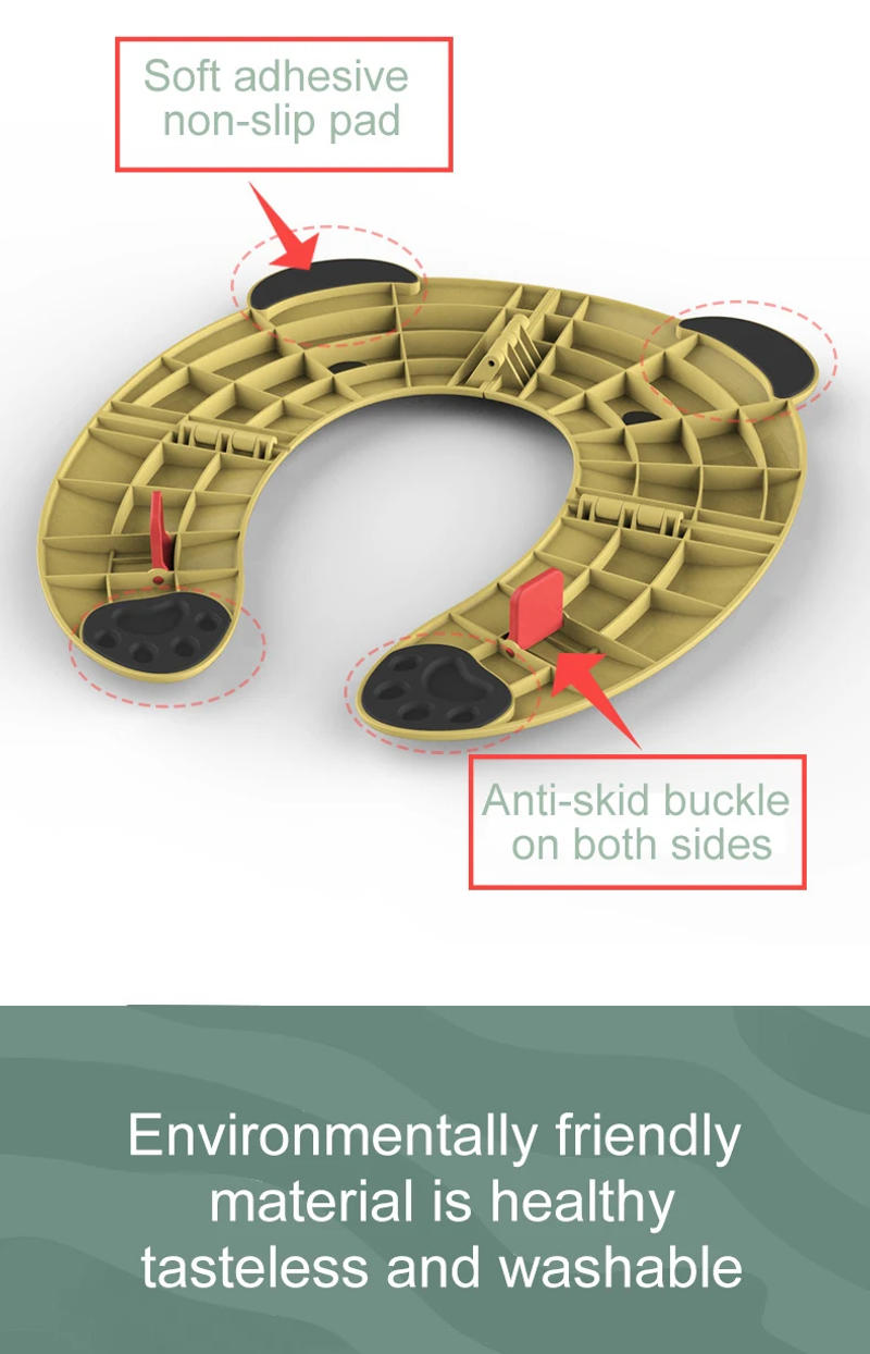 Description Picture 6 of itemChildren's Portable Folding Travel Toilet Seat With Non-Slip Silicone Pad Potty Training Seat for Toddlers, Boys and Girls