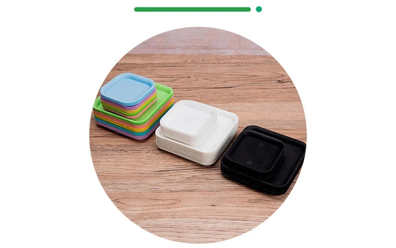 Description Picture 3 of item10Pcs Flower Pot Tray Succulent Cactus Flowerpot Square/Round Drip Trays Indoor Outdoor Plant Saucer Home Garden Decoration