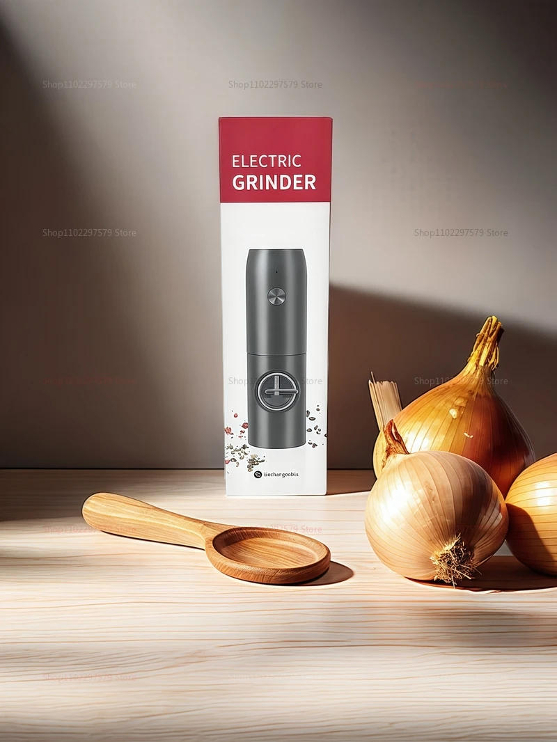 Description Picture 2 of itemElectric Salt and Pepper Grinder Set USB Rechargeable Automatic Pepper Mill Adjustable Coarseness One-Handed Operation for Home