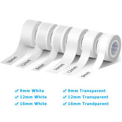 6Rolls MakeID L1 E1 Q1 Label Maker Tape 9mm 12mm 16mm (4meters/Roll) Laminated Office Sticker