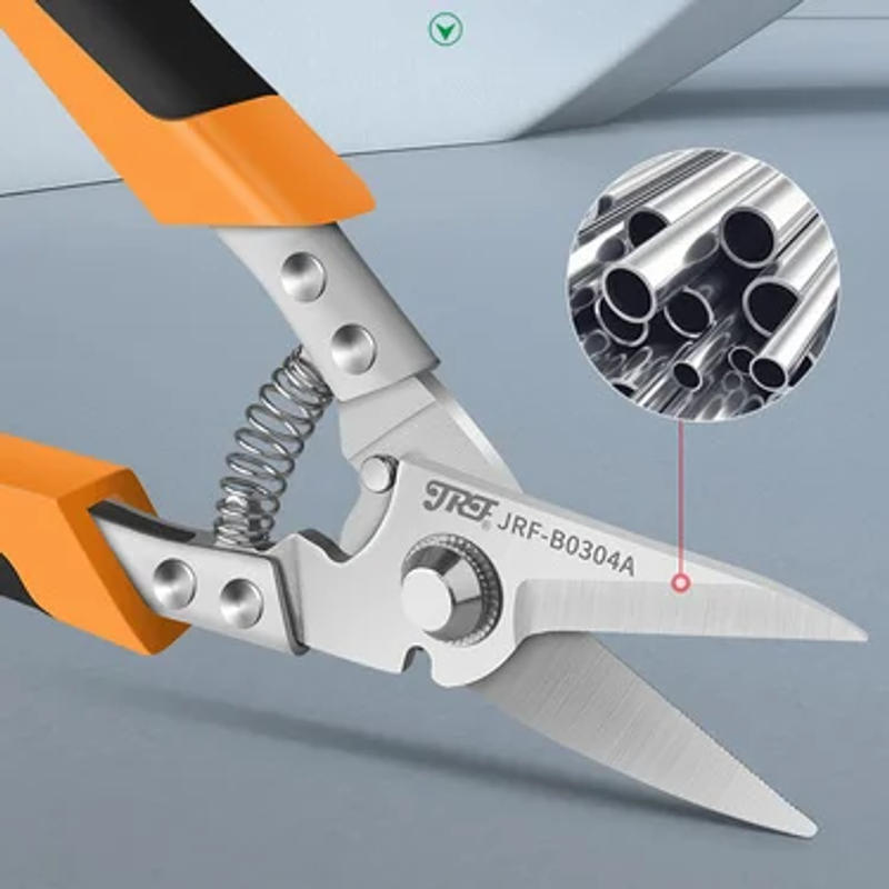 Description Picture 2 of itemJRF Stainless Steel Scissors Tin Snips Metal Sheet Cutting Scissor PVC Pipe Cutter Professional Industrial Shears