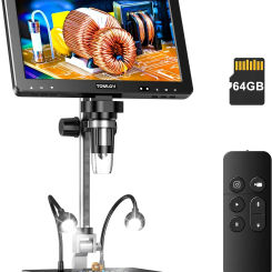 TOMLOV DM9 Max HDMI Digital Microscope 10.1" HD IPS Coin Microscopio 1500X 20MP Magnifier Soldering Microscopes For Repairing