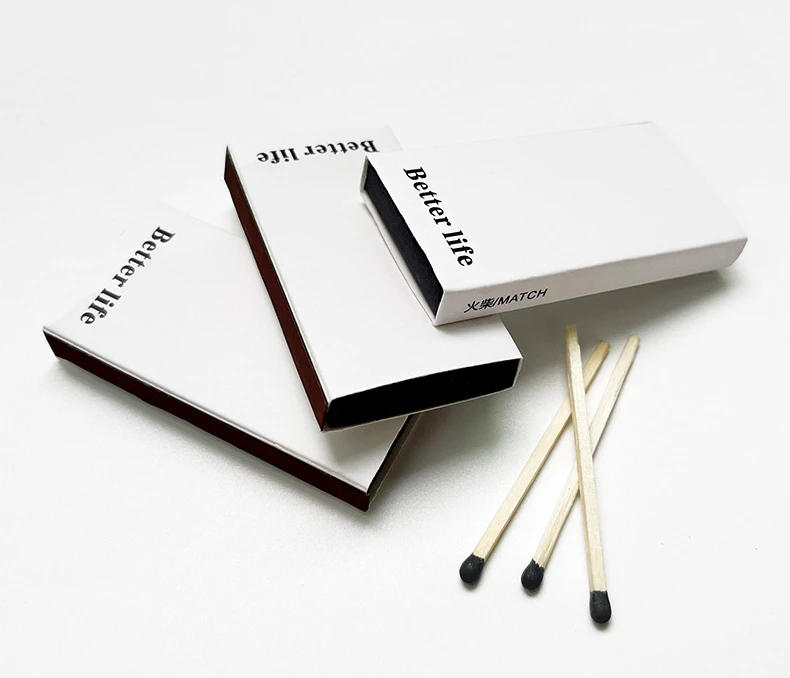 Description Picture 4 of item10pcs/pack Classic Black and White Box Matches for Smoking Cigarette Accessories Long Match Moxibustion Cigar 55mm 15 Sticks