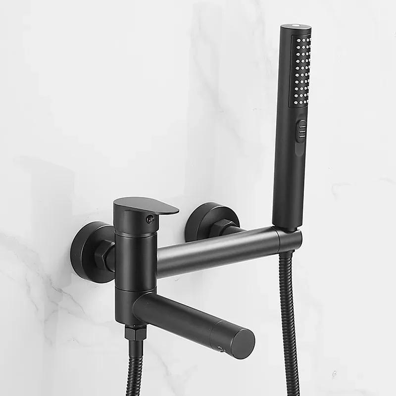 Description Picture 6 of itemBrushed Gold Bathtub Shower Set Wall Mounted Rotatable Gray Faucet,Bidet Bathroom Bath & Mixer Tap