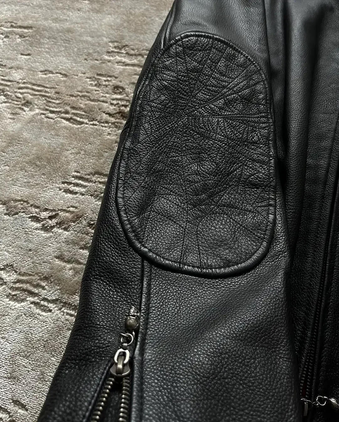 Description Picture 6 of itemAffliction Jacket New American Embroidery Harajuku Fashion Pu Leather Jacket Men Women Long Sleeve Zipper Jacket Coat Streetwear