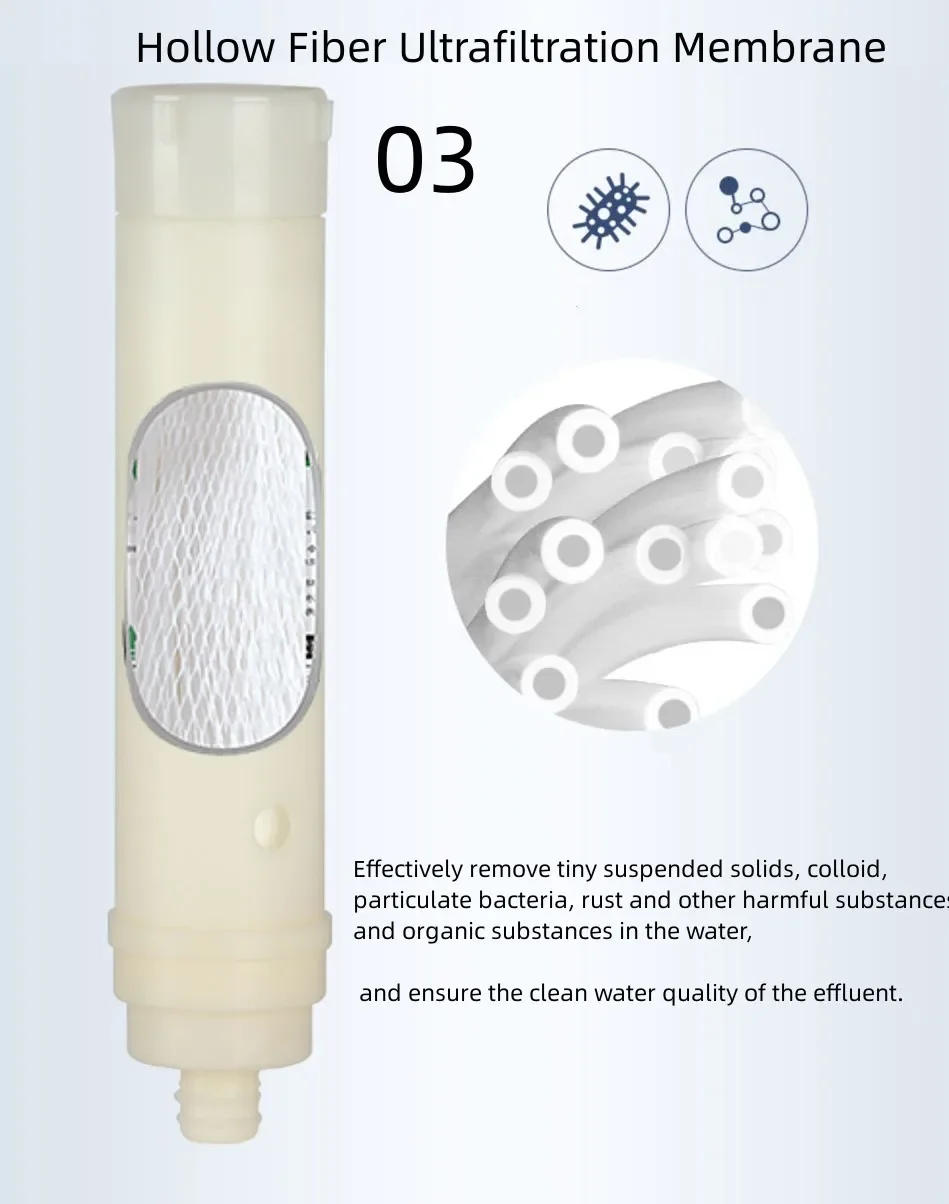 Description Picture 3 of itemDesktop Water Dispenser10 Inch 3 Stages Stainless Steel Water Purifier UF PP CTO Household Direct Drinking Prefilter Ultrafiltra