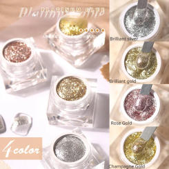 Nail Glitter Glue Platinum Glue Radiant Nail Polish Glue Nail  Crushed Diamond Set Color Shift Pigment Powder
