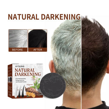 Hair Darkening Soap Shampoo Bar Fast Effective Repair Gray White Color Dye Body Natural Organic Conditioner Beauty Health