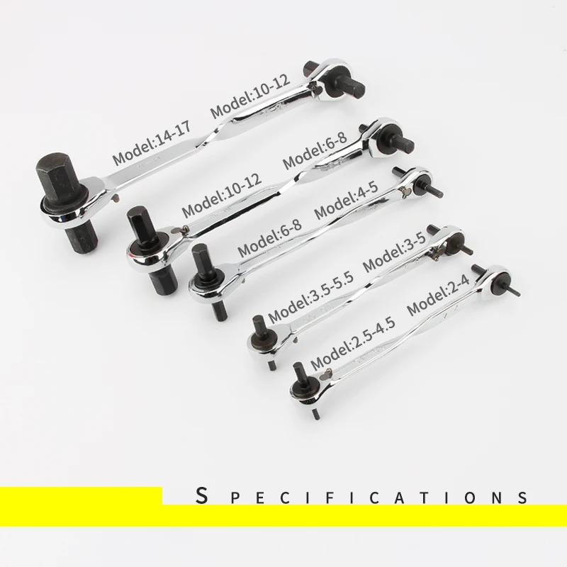 Description Picture 6 of item4-in-1 Quick Ratchet Hex Wrench Set - Hexagonal Spanner with 4 Head Sizes (2-4-2.5-4.5, 3-5-3.5-5.5, 4-5-6-8, 10-12-14-17)