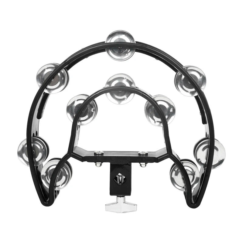 Description Picture 2 of itemIRIN Double Layer Handbells Tambourine Metal Hand Bell Rings ABS Orff Percussion Instruments Jazz Drums Percussion Bell