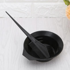 2 pcs Hair Dye Color Brush Bowl Combo Coloring Brush Set Tint Tool