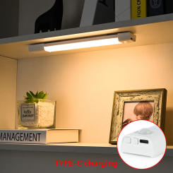 LED Night Light Motion Sensor USB Wireless Under Cabinet Lamp Wardrobe Lamp For Kitchen Cabinet Storage Cabinet Bedroom Wardrobe