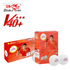 Double Fish 3 Star V40+ Table Tennis Balls 40+ New Material Seam Plastic ABS Ping Pong for TableTennis Tenis PingPong Ball