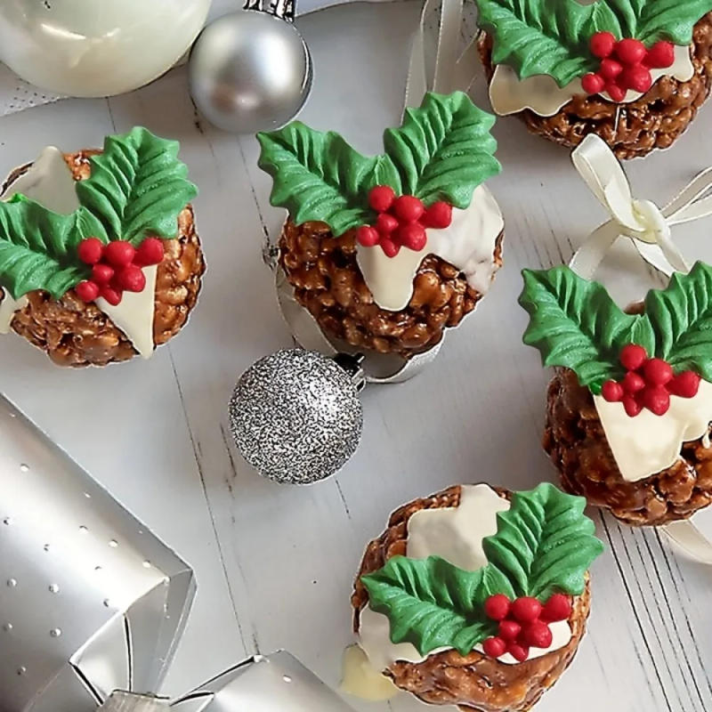 Description Picture 5 of item2PCS Leaf Shape Silicone Christmas Decorations Mold 3D Fondant Mold for DIY Pudding Chocolate Desserts Handmade Baking Tools