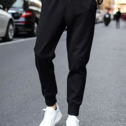 Wei Spring/Summer Elastic Waist Knitted Casual Cropped Pants