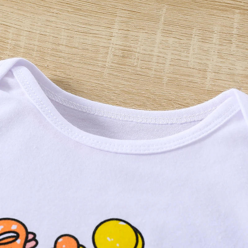 Description Picture 4 of itemBaby Girls Shorts Outfits Letter Print Short Sleeve Romper with Floral Skirt Shorts and Heaband 3 Pcs Summer Set