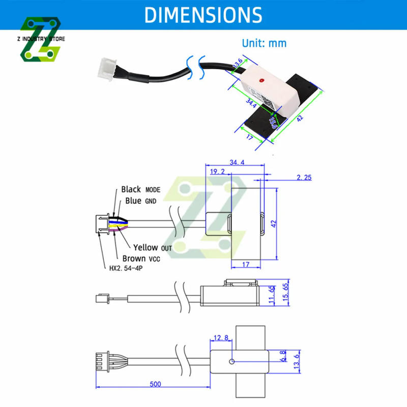 Description Picture 6 of itemXKC-Y26-V XKC-Y26-NPN Non-contact Water Liquid Level Sensor Induction Switch Detector Flow Sensors 5-24V 50cm
