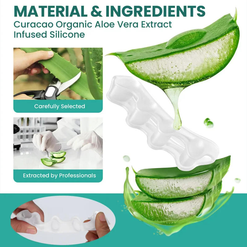 Description Picture 6 of item1 Pair Silicone Toe Separator Bunion Corrector Hammer Toe Corrector Soft Silicone Material for Toe Separation Foot Care Tool