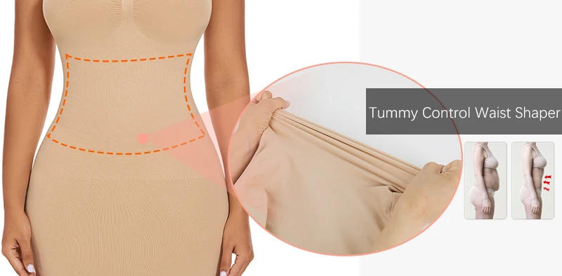 Description Picture 5 of itemWomen's Strapless Shapewear Full Slips for Under Dresses Invisible Belly Contraction Tummy Control Slimming Body Shaper Dress