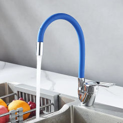 Kitchen Faucet Hot and Cold Mixer Tap Household Basin Sink Universal Rotation Faucet Single Handle Anti-splash Faucet