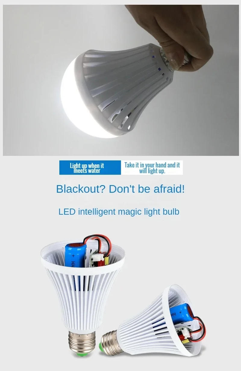 Description Picture 6 of itemLed E27 Emergency Light LED Bulb E27 Led Lamp 5/7/9/15W Rechargeable Battery Lighting Lamp for Outdoor Lighting Flashligh