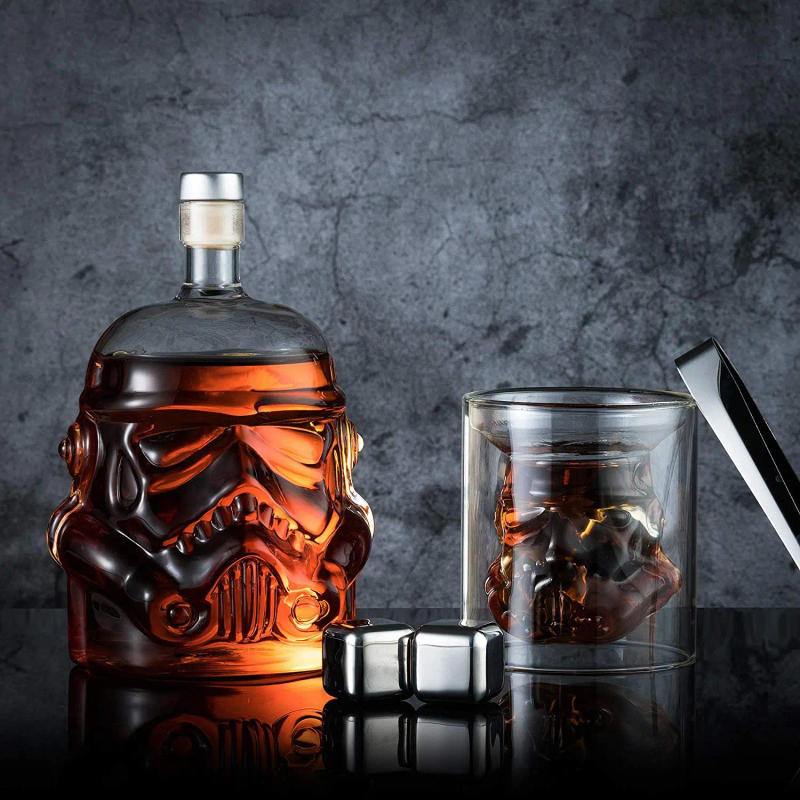 Description Picture 4 of item650ml creative Storm Trooper Whiskey Decanter Crystal Glass Wine Decanter Bottle Magic Aerator Wine Glasses Accessories