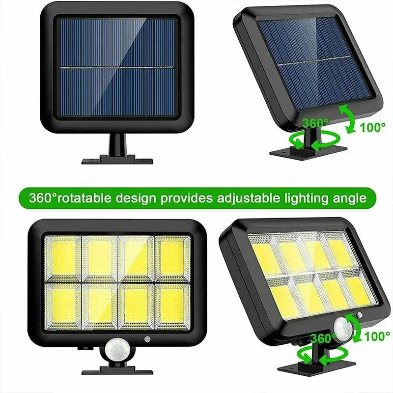 Description Picture 2 of itemSolar Split Wall Lamp 3 Modes IP65 Waterproof 160COB Motion Sensor Garden Street Light Solar charging Lamp Garden Security Light