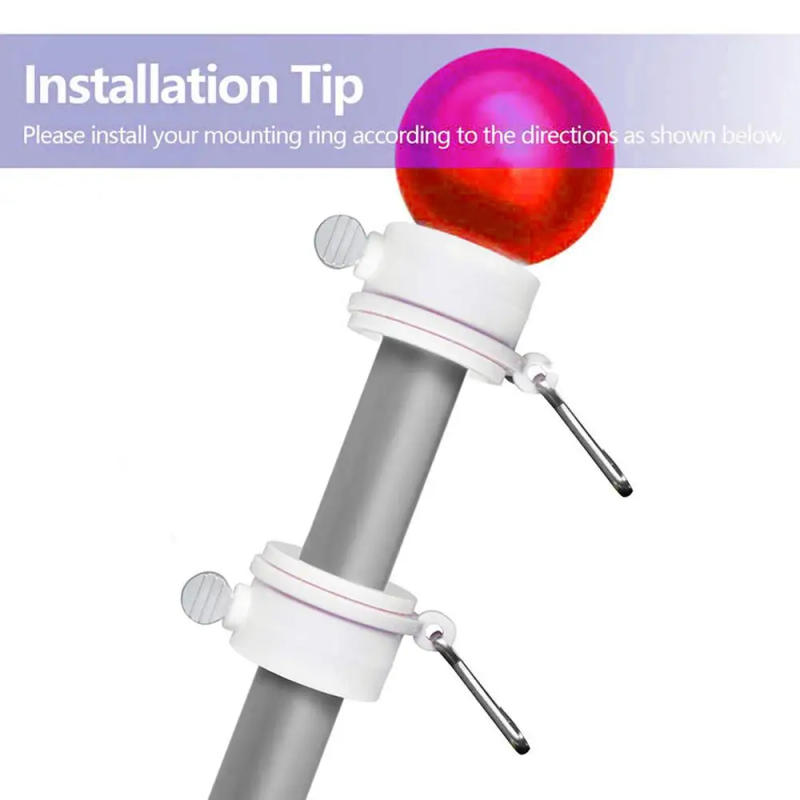 Description Picture 6 of item2pcs Flag Pole Swivel Clips Anti Wrap Flag Pole Hardware Flagpole Mounting Swivels 360 Rotatable Swivel 0.8-1.26 In Flag Pole