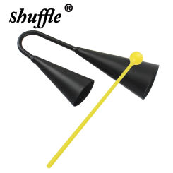 Two Tone Cowbell Metal Double Bell Binaural Cowbell Percussion Musical Instrument Accessories with Drum Stick Children's Gifts