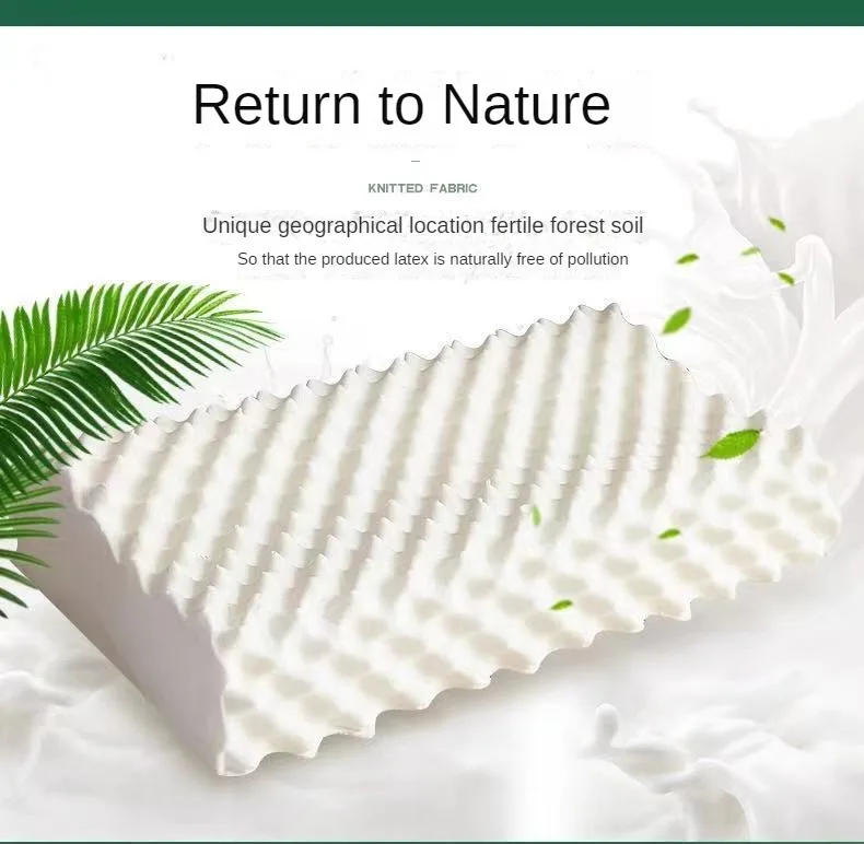 Description Picture 4 of itemThailand Natural Latex Pillow Adult Pillow Core Massage  Core Gift Children's Latex  Manufacturer Wholesale