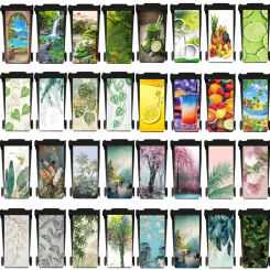Green Plant Outdoor Trash Sticker Kitchen Removable Waterproof Art Landscape Fruit Wheelie Bin Stickers Restaurant Can 240 Liter