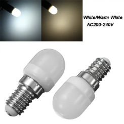 10pcs LED Mini Refrigerator Light E14 Small Screw Mouth 2W 220V Milky Cover T22 Bulb Cabinet LED Indicator Lamp Energy-saving