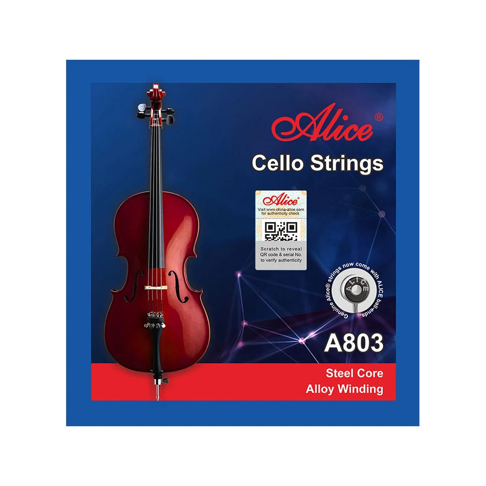 Description Picture 4 of itemAlice A803 Cello Strings Steel Core Alloy Winding 1 Set for 1/10,1/8,1/4,1/2,3/4,4/4 Cellos Practice Using Cello Strings