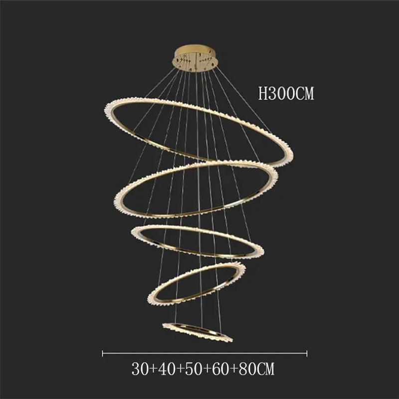 Description Picture 5 of itemModern home decoration crystal chandelier, stair Pendant lamp, living room Pendant lights, interior lighting