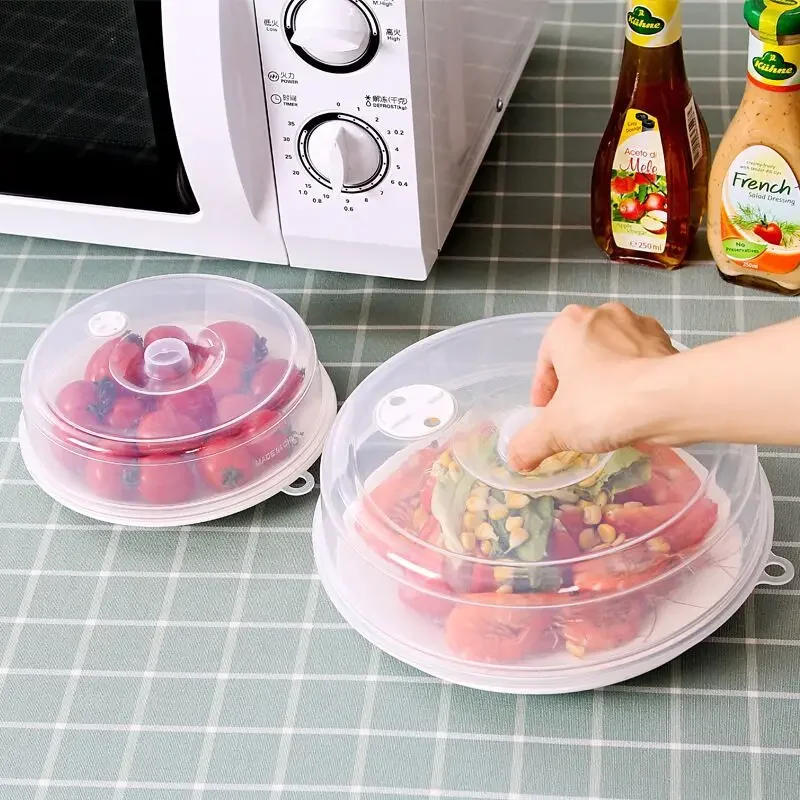 Description Picture 3 of itemTransparent Round Plastic Bowl Lid Refrigerator Microwave Oven Cover Oil Lid Heating Sealing Food Preservation Lid Kitchen Tools