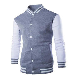 Men Fall Jacket Baseball Jacket Stylish Men's Striped Cardigan Baseball Coat Slim Fit Stand Collar Mid Length Jacket with Color