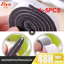 1~5PCS set Self-Adhesive Sponge Foam Door Window Sealing Strip Wind-proof Sound Insulation Weather Stripping Strip