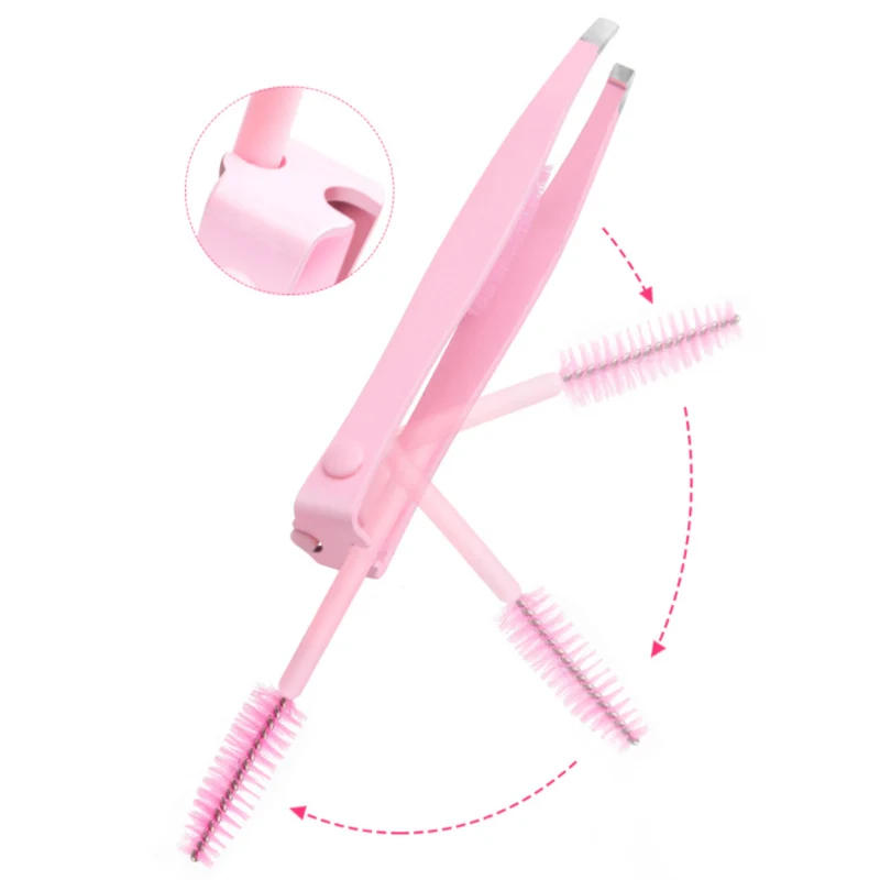 Description Picture 5 of itemEyebrow Tweezers Hair Remover Stainless Steel Professional Eyebrow Clamp Lash Tweezers Makeup 2in1 Eyebrow Hair Removal Clip