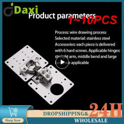 1~10PCS Cabinet Hinge Repair Plate Kit Hinges Repair Cupboard Door Hinge Mounting Fixing Plates With Screws Furniture Hardware