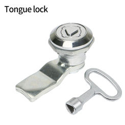 MS705-3B Tongue Lock Triangle Lock Cylinder Protruding Bright Zinc Alloy Lock External Positioning Tongue Lock