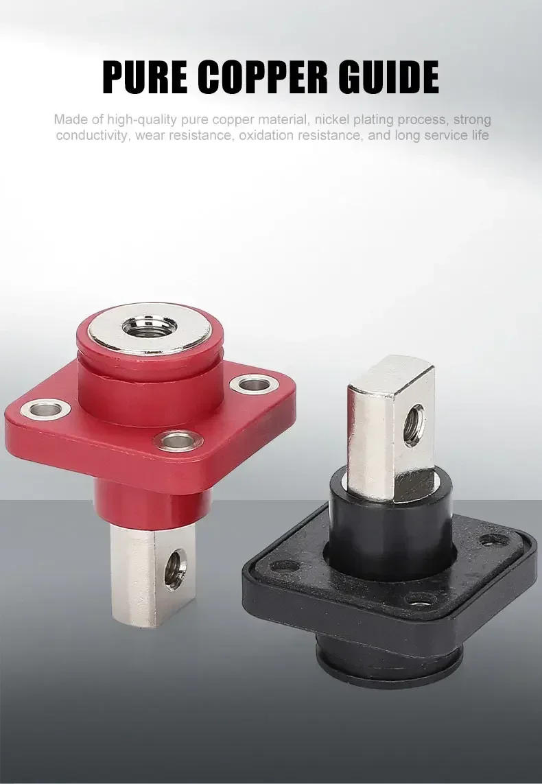 Description Picture 3 of item120A 200A 300A All Copper Lithium Battery Terminal Block High Current Energy Inverter Plug Wall Mounted Type Storage Connector