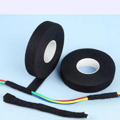 15m 30mm 25mm 19mm 15mm 9mm Black Velvet Wiring Bundle Flame Loom Harness Retardant Electrical Tape Adhesive Cloth Fabric Wiring