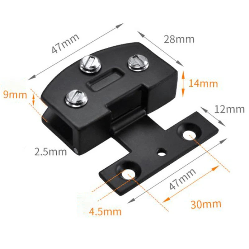 Description Picture 6 of itemCabinet Gate Clamp Glass Door Hinge Black/Silver ​Countertop Cabinet Clamp​ Gate Hardware Zinc Alloy Countertop