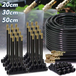 20/30/50cm 360° Bend Misting Nozzle Adjustable Atomizer Sprayer Slip Lock Joint for 3/8" 9/12mm Garden Irrigation Cooling System