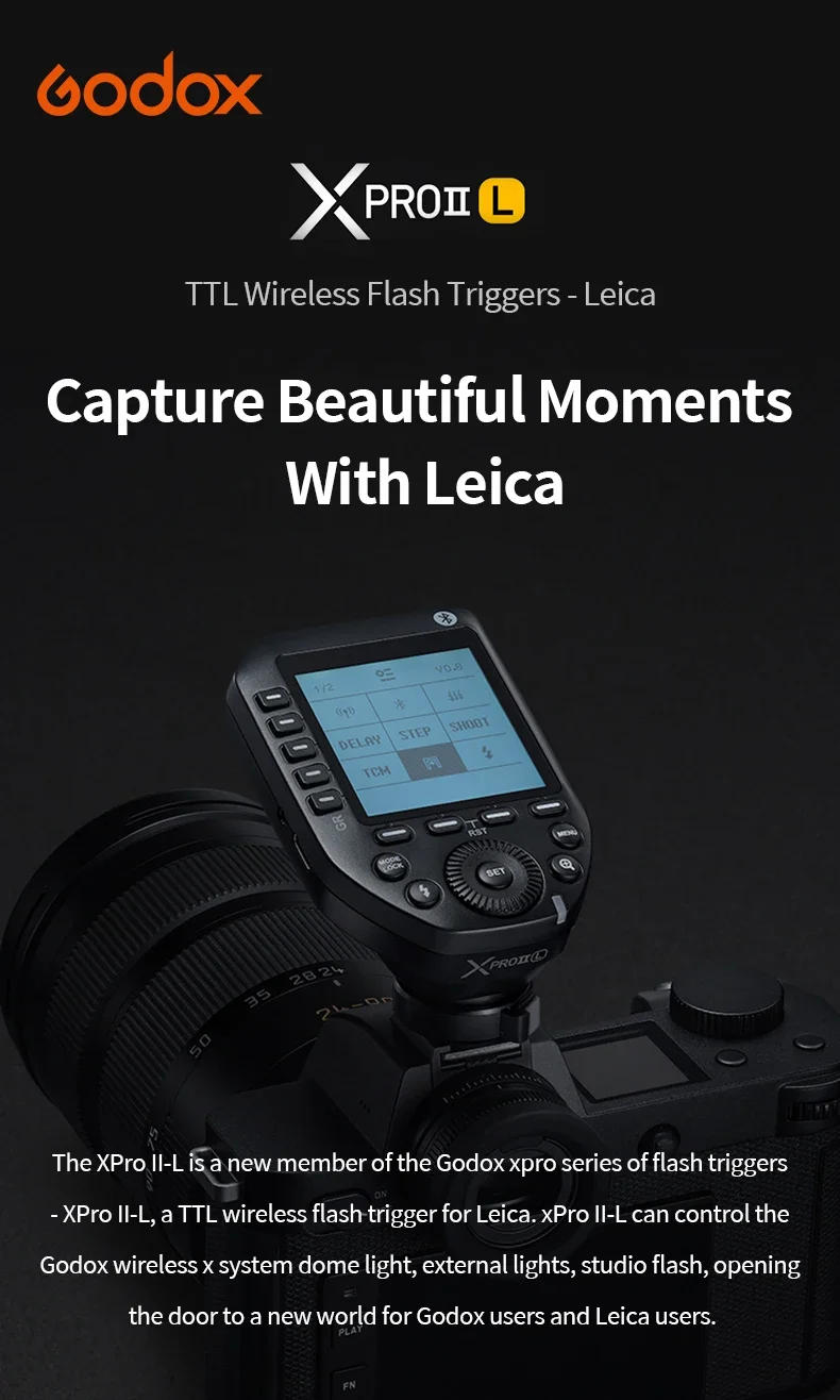 Description Picture 4 of itemGodox Xpro II TTL Wireless Flash Trigger 1/8000s HSS TTL-Convert-Manual Function Large Screen for Canon Nikon Sony Olympus Penta